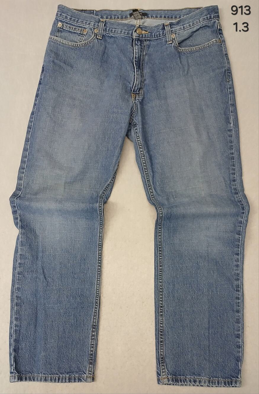 Alfani (34x30) Men's Straight Leg Blue Denim Jeans
